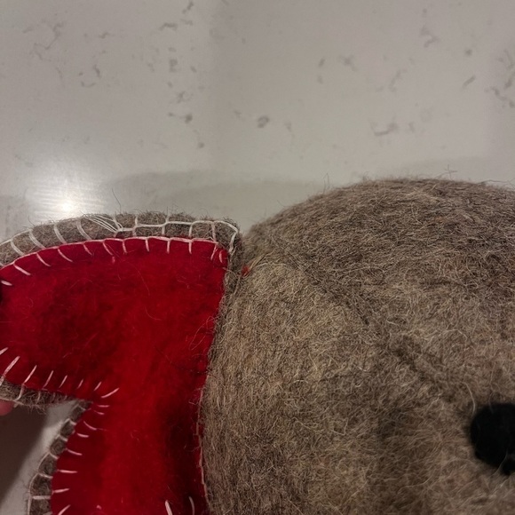 Boiled Wool Elephant Head Taxidermy Style Large Grey - Picture 6 of 6